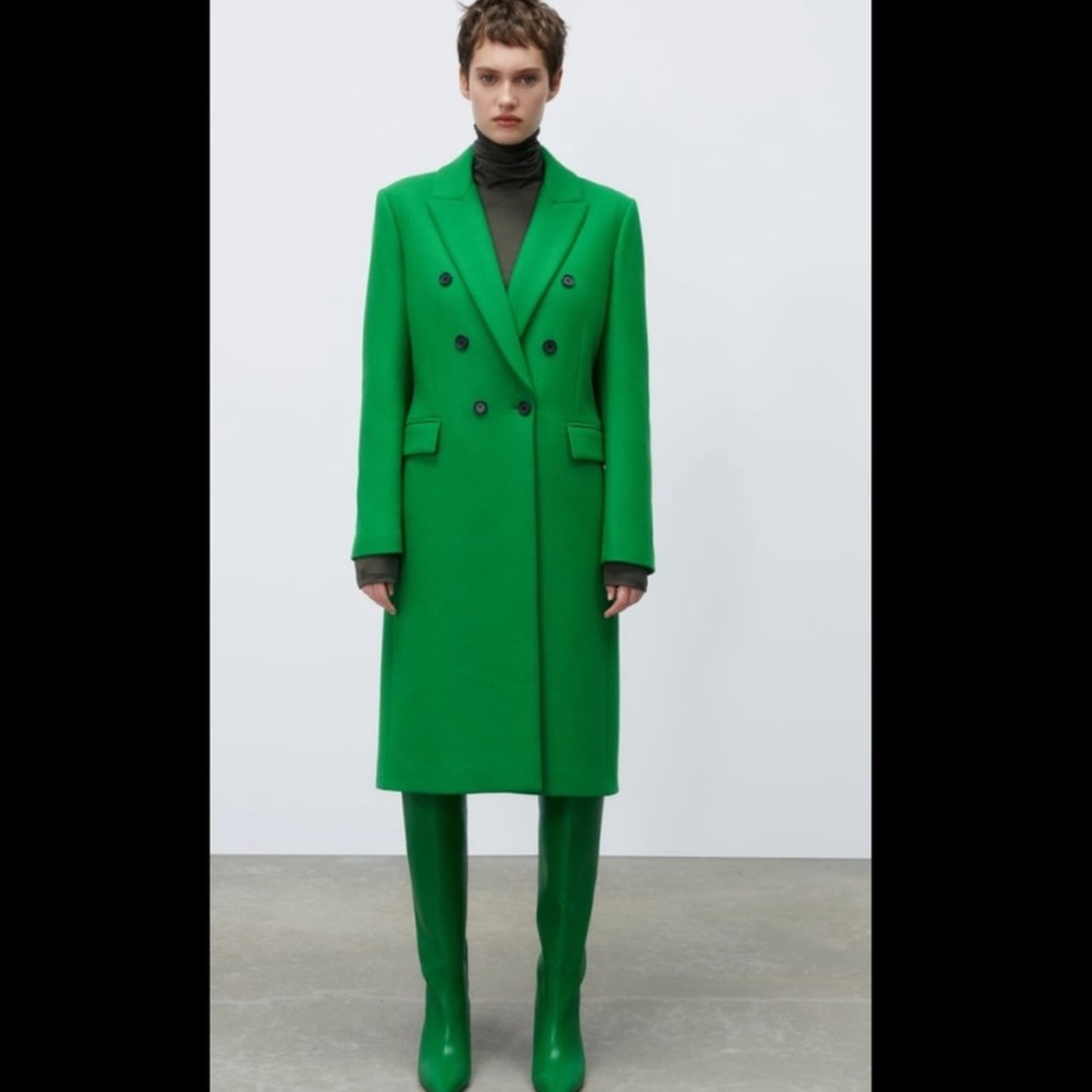 ZARA Double Breasted Wool Premium Coat